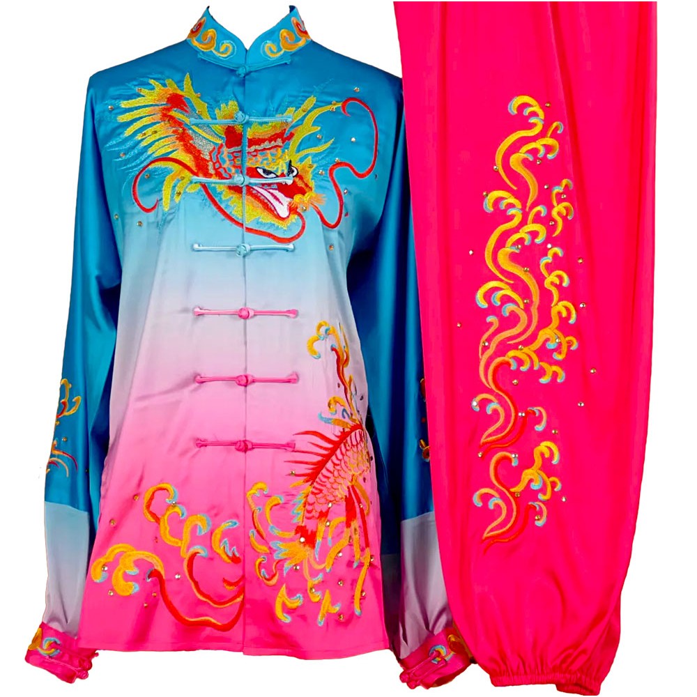 UC006 - Blue/Pink Gradient Uniform with Dragon Embroidery