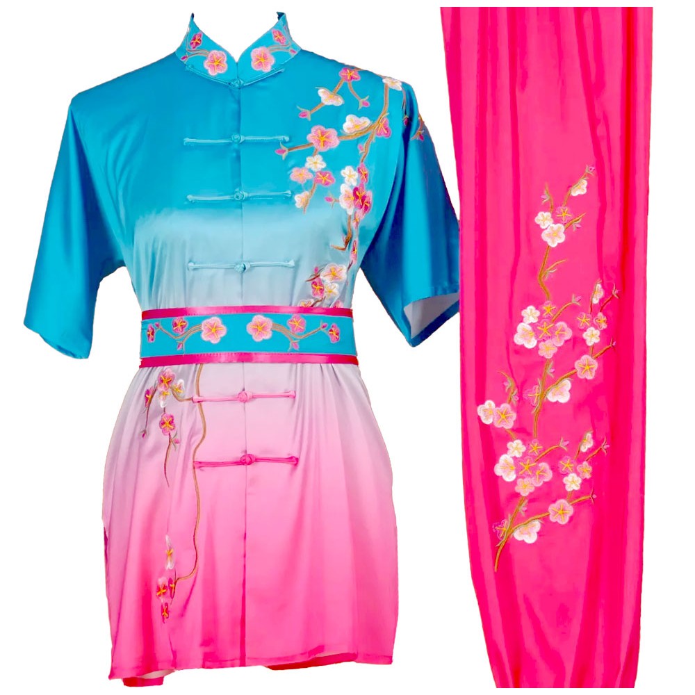 UC010 - Blue/Pink Gradient Uniform with Flower Embroidery