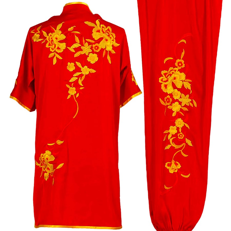 UC011 - Red Uniform with Flower Embroidery