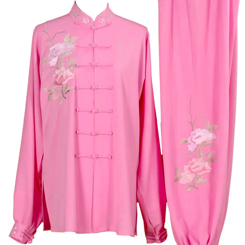 UC012 - Pink Uniform with Flower Embroidery