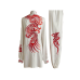 White Martial Arts Uniform with Dragon Embroidery for Competitions and Performances