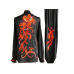 Black Martial Arts Uniform with Red Phoenix Embroidery for Competitions and Performances