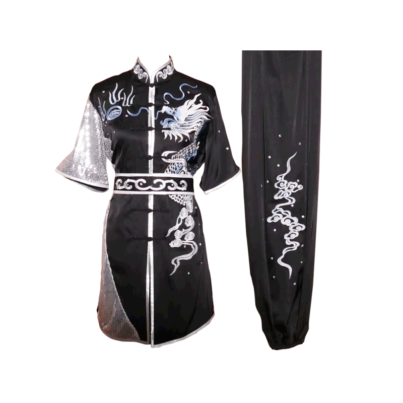 Black Uniform with White Dragon Embroidery (Pre-Order) - UC2024-009