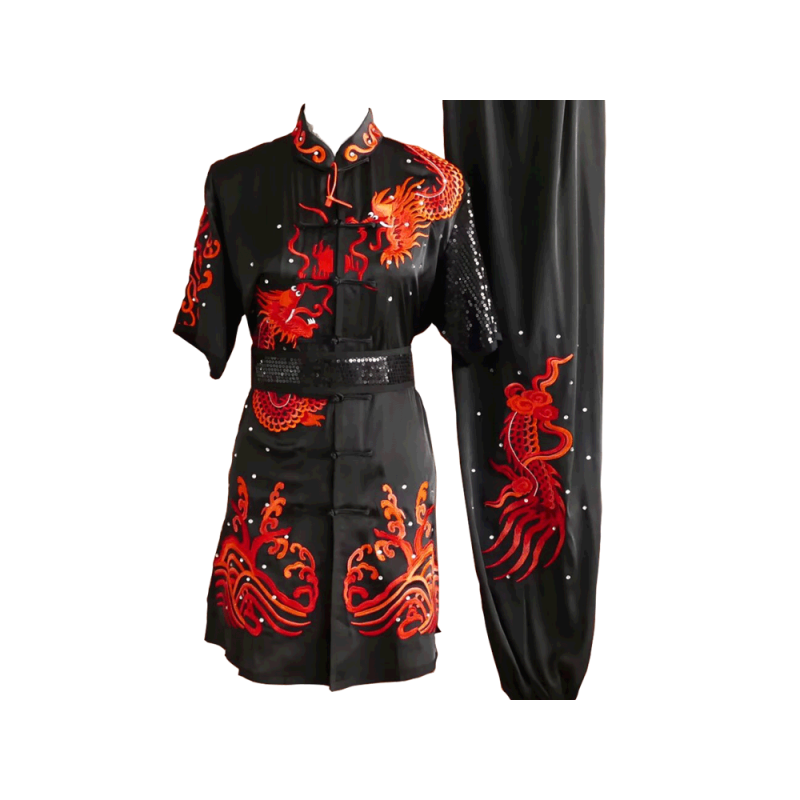  Black Uniform with Red Dragon Embroidery (Pre-Order) - UC2024-010