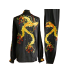 Black Martial Arts Uniform with Red Phoenix Embroidery for Competitions and Performances