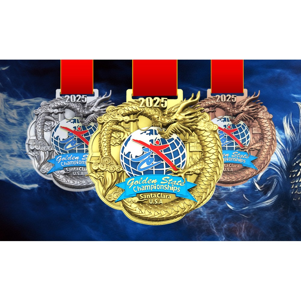 2025 Golden State International Wushu Championships Medals(for verified Athletes Only) 加州国际武术锦标赛奖牌邮寄