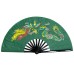  Fan14 Green Dragon Phoenix Design Tai Chi Fan - Lightweight and Durable for Traditional Art Routines and Display