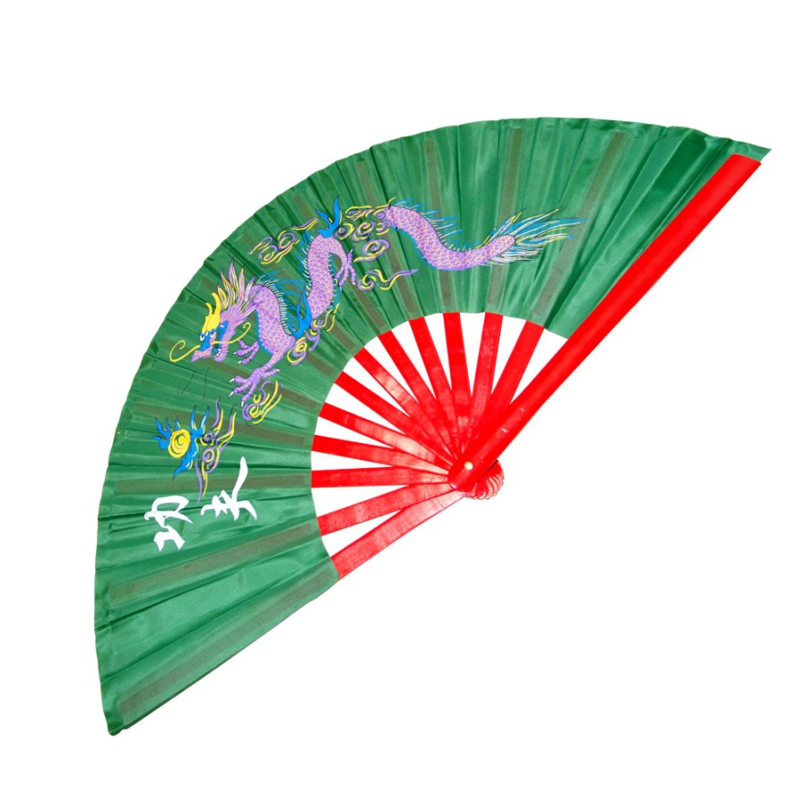 Green Dragon Kung Fu Fan (Fan26) – Traditional Martial Arts Fan