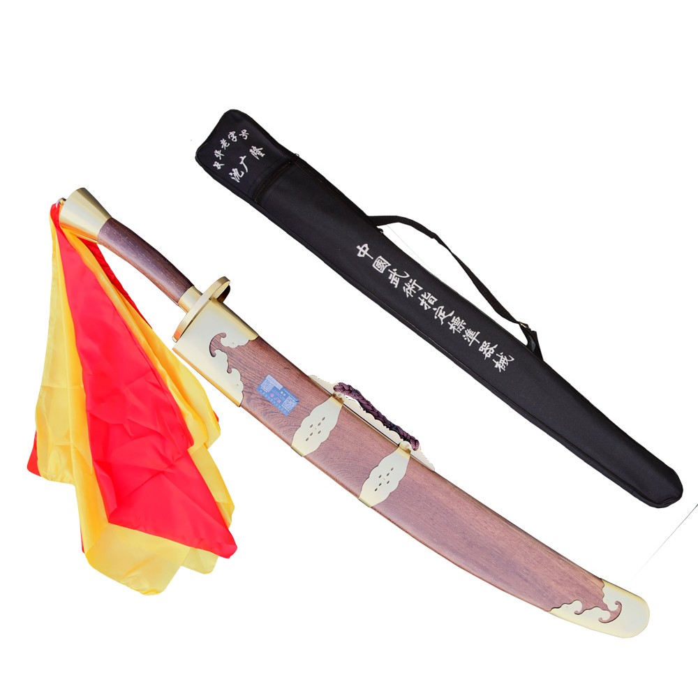 Traditional Double Broadsword with Pear Wood Scabbard - TDS003