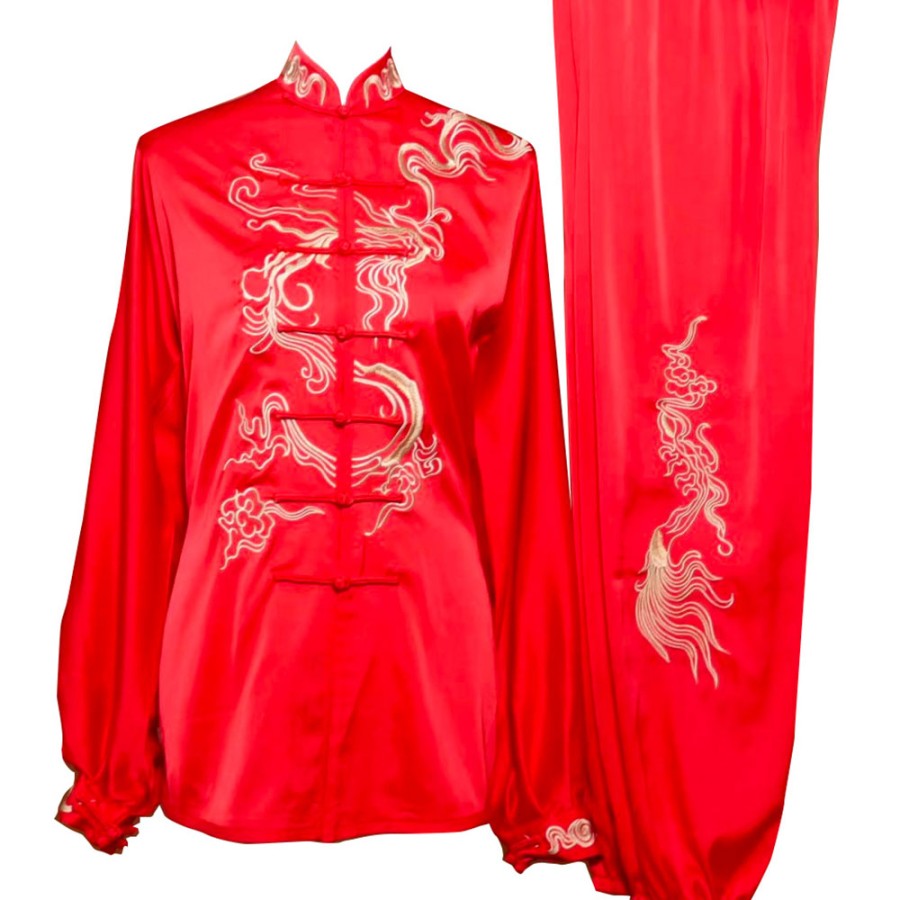 UC2022-1- Red Uniform with Phoenix and Cloud wave Embroidery (Pre-Order)