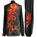 Black Martial Arts Uniform with Red Phoenix Embroidery for Competitions and Performances