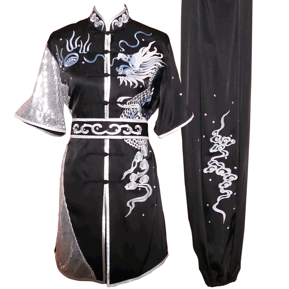 Black Uniform with White Dragon Embroidery (Pre-Order) - UC2024-009