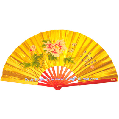 Mudan Flower Golden Tai Chi Kung Fu Fan (Fan05-1)