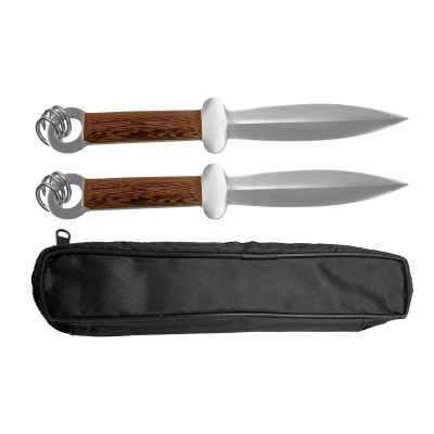 KungFu Double Dagger Stainless Steel Wenge Wood鸡翅木不锈钢 双匕首