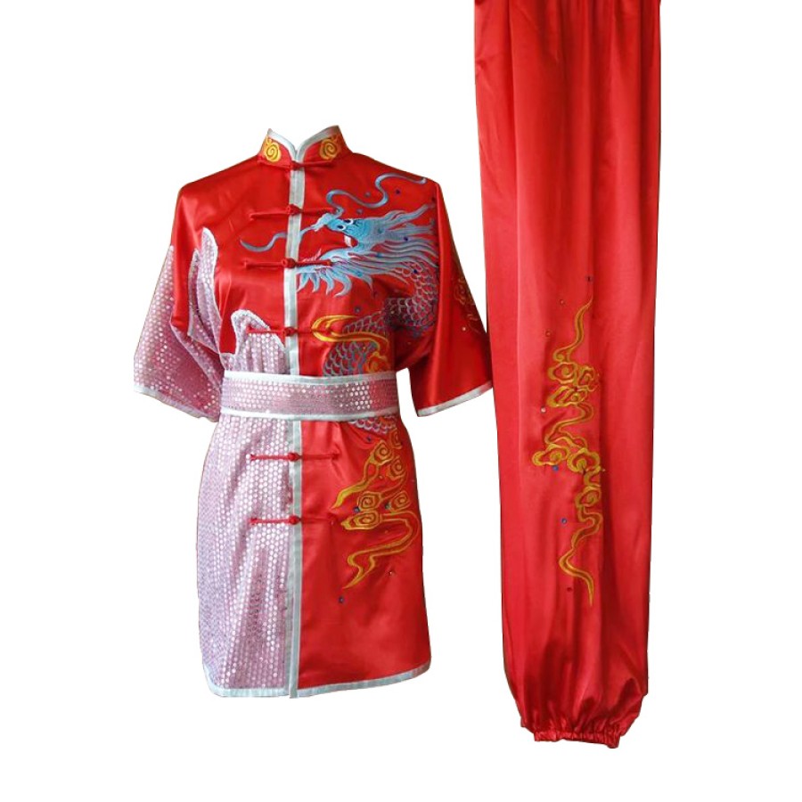 UC087 - Red Uniform with Dragon Embroidery