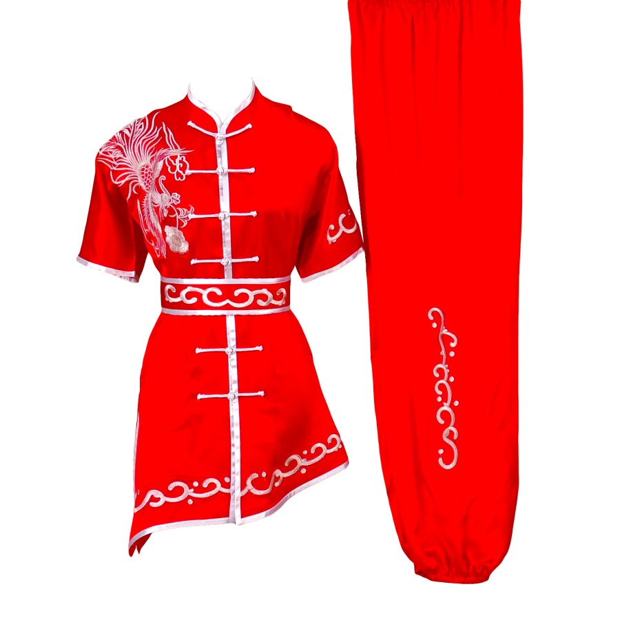 UC503 - Red Uniform with Silver Phoenix Embroidery