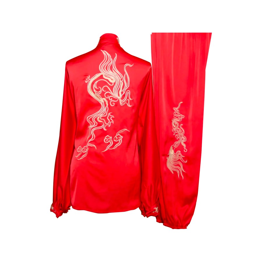 UC2022-1- Red Uniform with Phoenix and Cloud wave Embroidery (Pre-Order)